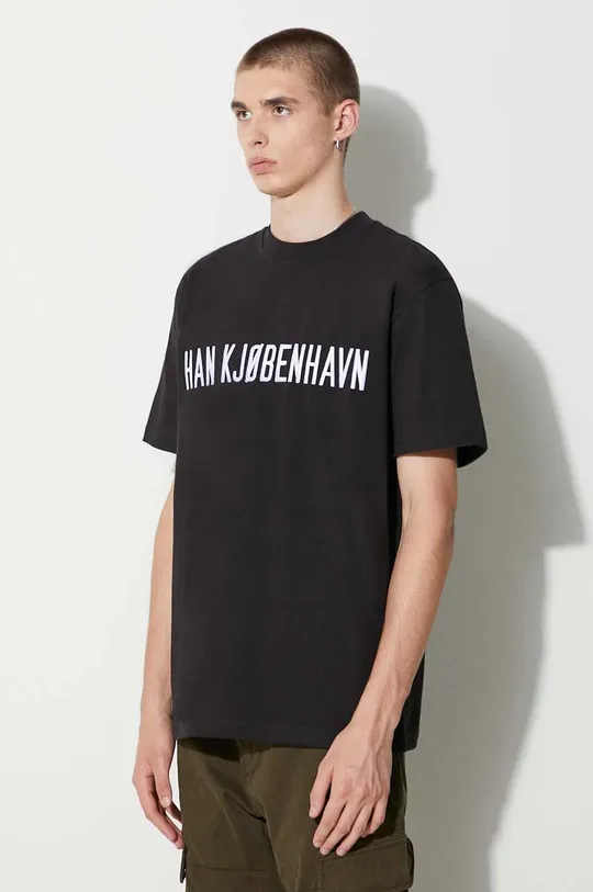 čierna Bavlnené tričko Han Kjøbenhavn
