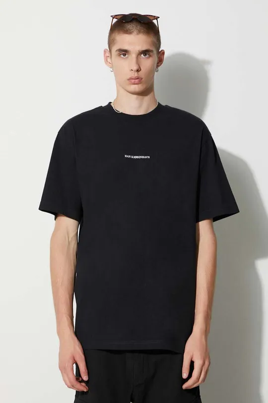 czarny Han Kjøbenhavn t-shirt bawełniany Męski