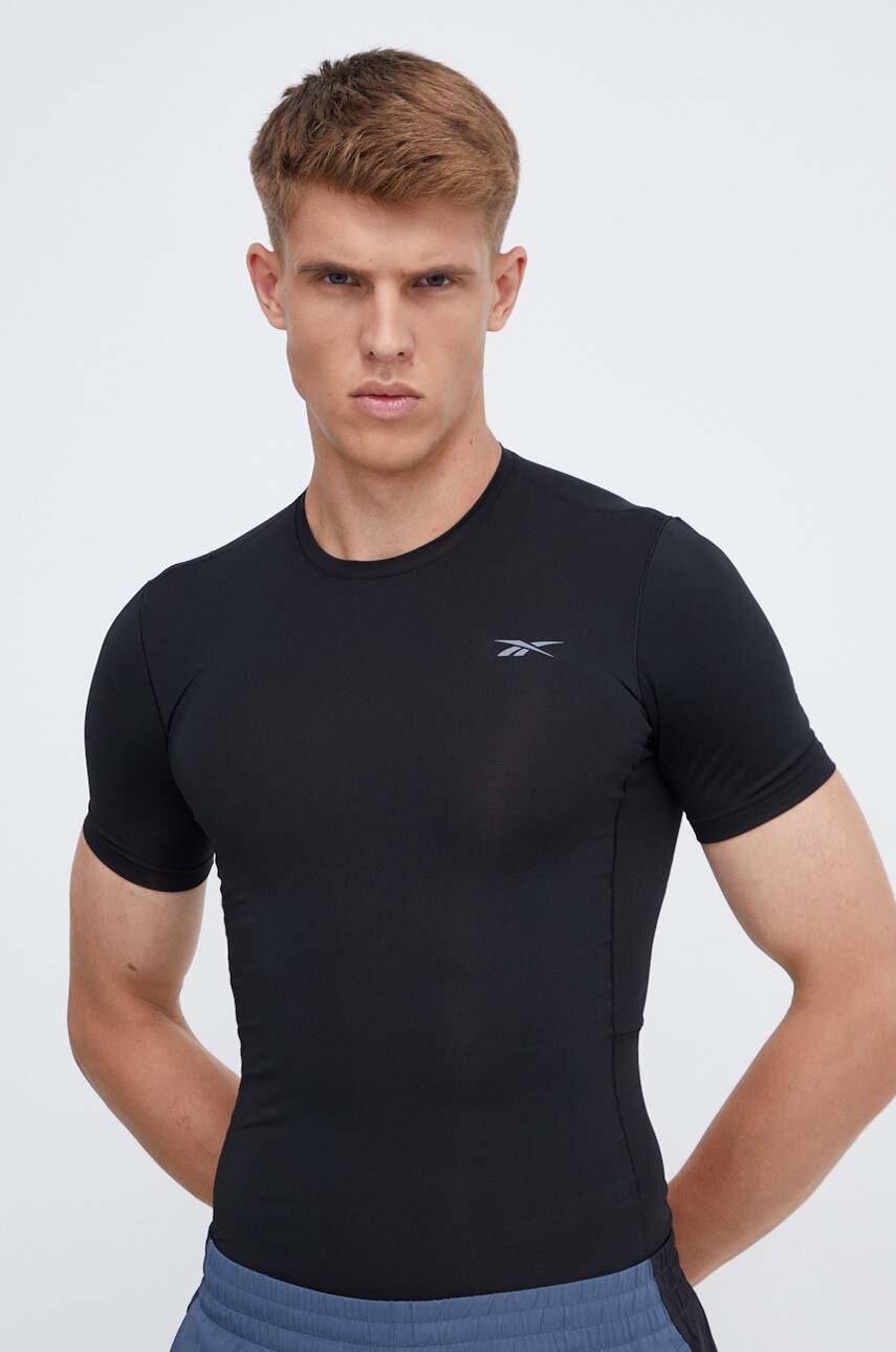 czarny Reebok t-shirt treningowy Compression