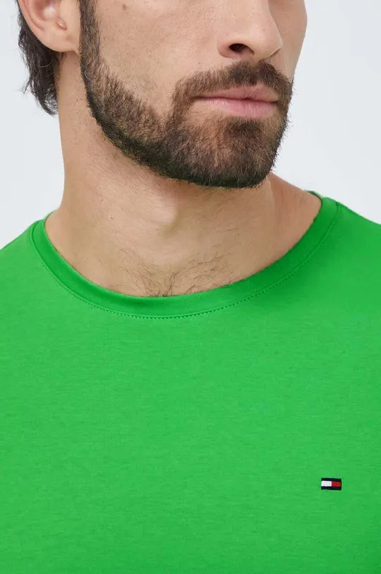 zielony Tommy Hilfiger t-shirt bawełniany