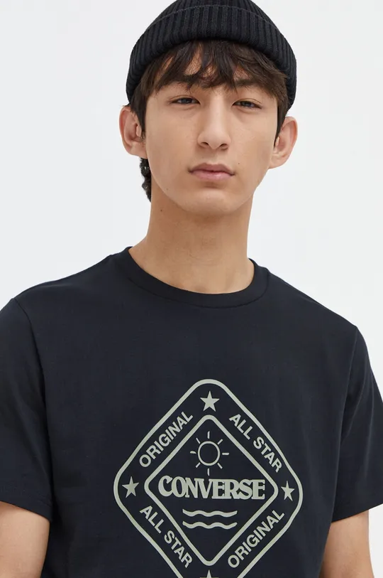 nero Converse t-shirt in cotone Uomo