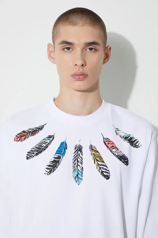 Marcelo Burlon t-shirt in cotone Collar Feathers Uomo