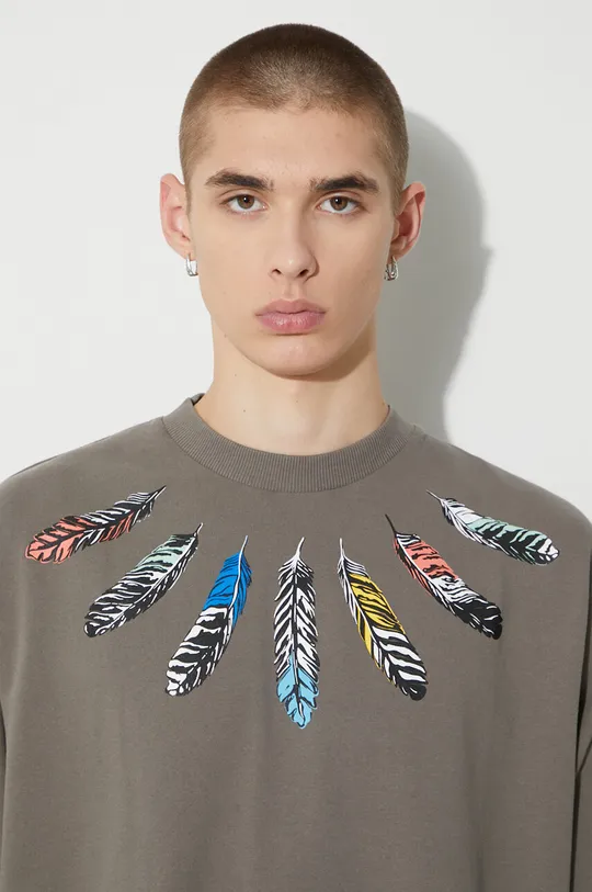 Marcelo Burlon t-shirt bawełniany Collar Feathers Męski