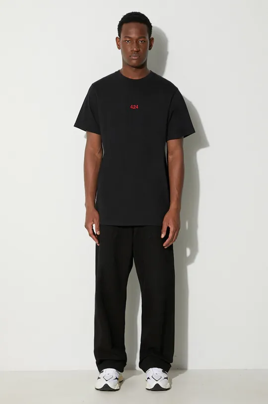 Βαμβακερό μπλουζάκι 424 μαύρο