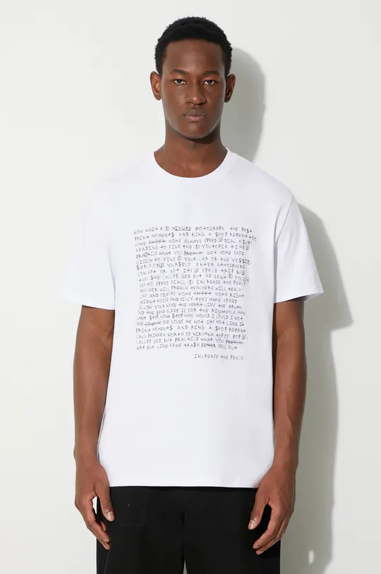 biały KSUBI t-shirt bawełniany Męski