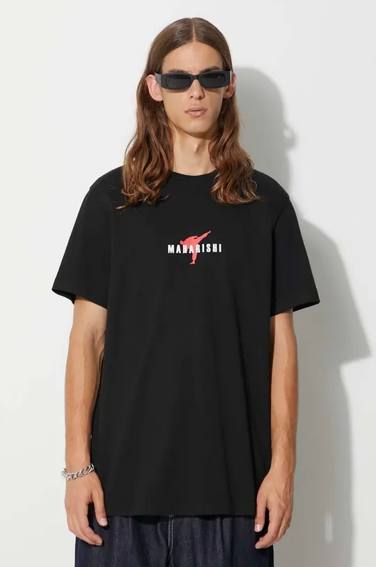 czarny Maharishi t-shirt bawełniany Invisible Warrior T-Shirt Męski
