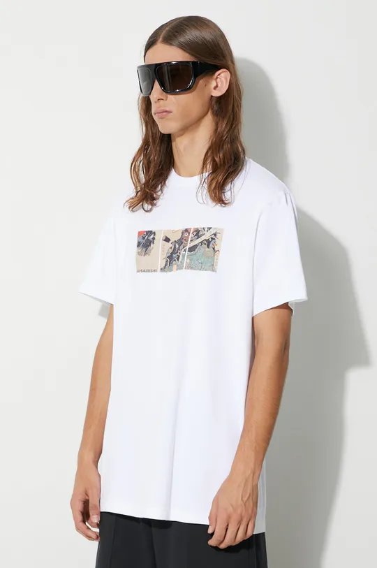 белый Хлопковая футболка Maharishi Kuroko Organic T-Shirt