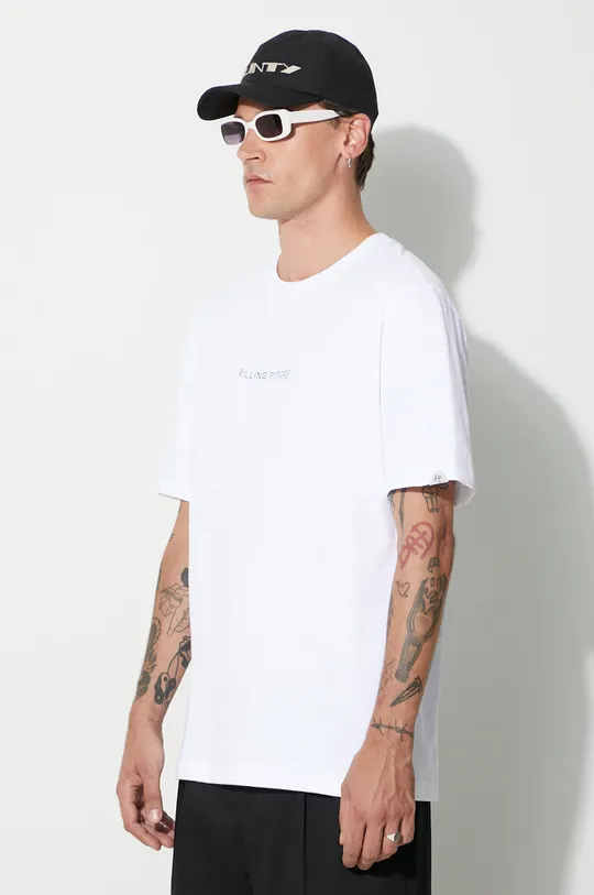 white Filling Pieces cotton t-shirt Carabiner