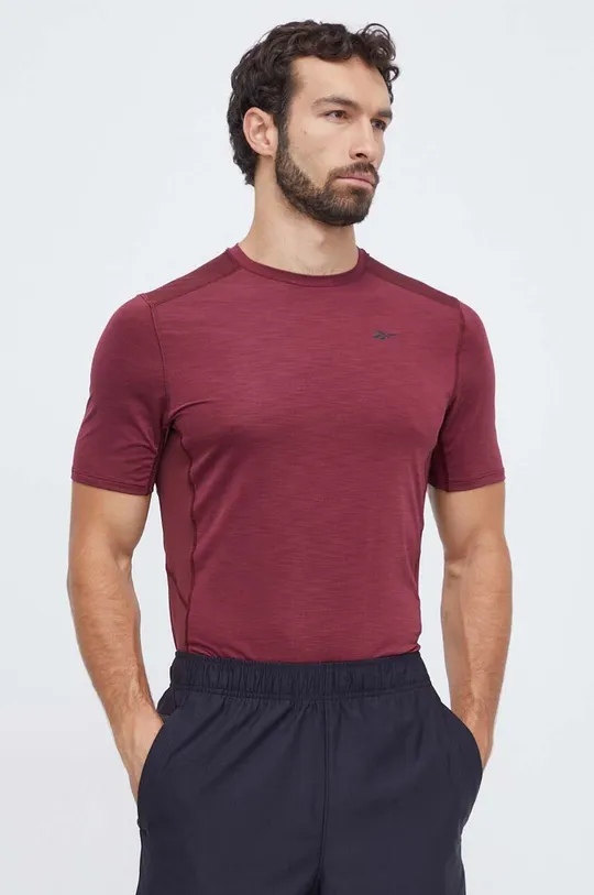 burgundia Reebok edzős póló Férfi