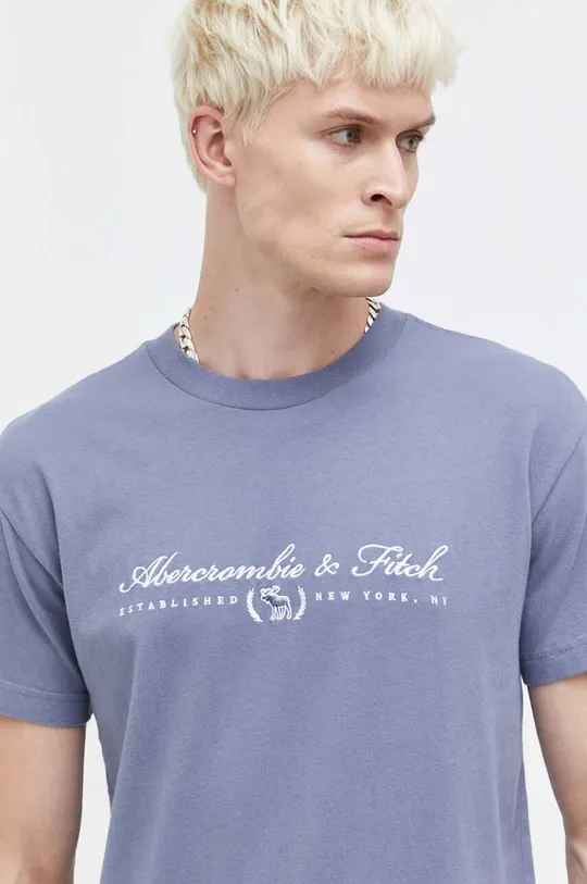 γκρί Βαμβακερό μπλουζάκι Abercrombie & Fitch