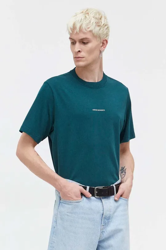 πράσινο Βαμβακερό μπλουζάκι Abercrombie & Fitch