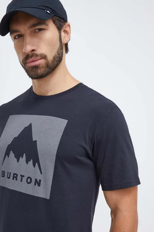 czarny Burton t-shirt bawełniany