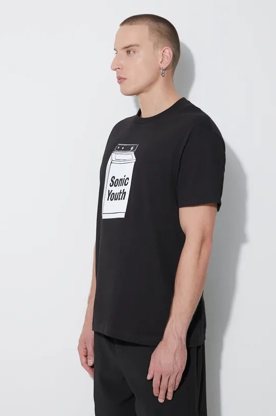 μαύρο Βαμβακερό μπλουζάκι PLEASURES Techpack
