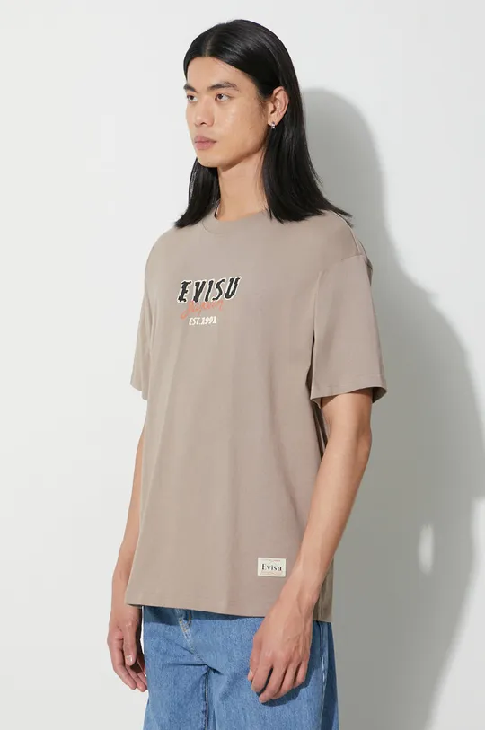 Evisu t-shirt bawełniany Kumadori Daruma Double Daicock Printed 100 % Bawełna