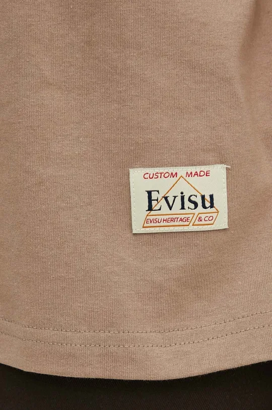 Evisu t-shirt bawełniany Kumadori Daruma Double Daicock Printed