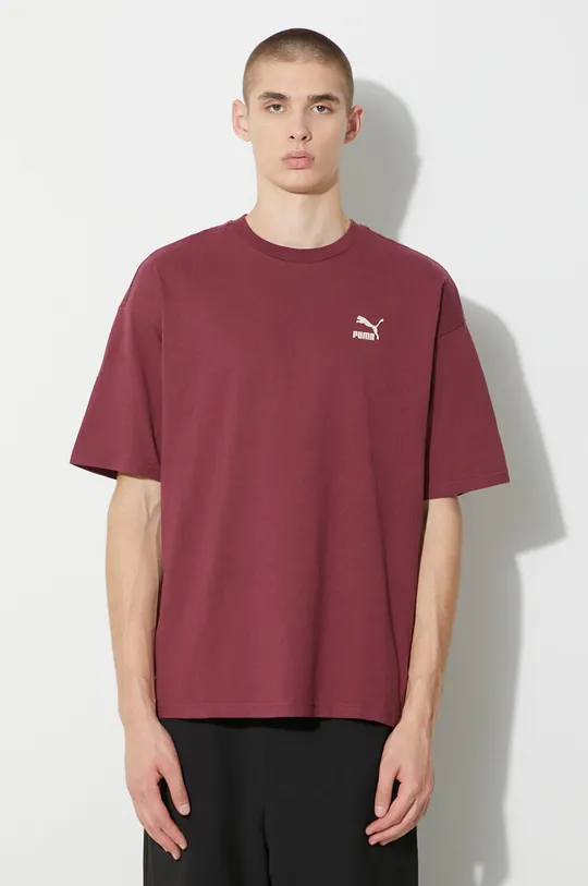 maroon Puma cotton t-shirt BETTER CLASSICS Oversized Tee Men’s