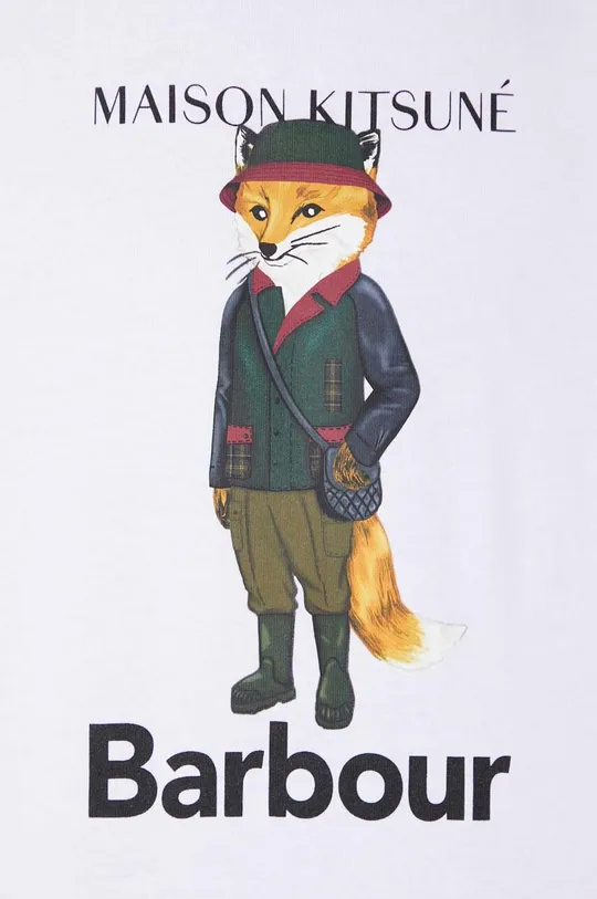 Βαμβακερό μπλουζάκι Barbour  X Maison Kitsune Beaufort Fox Tee