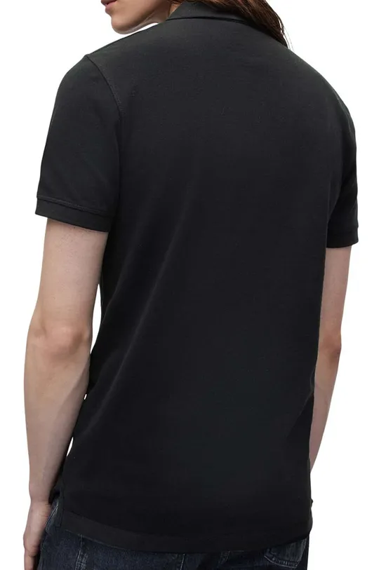 μαύρο Βαμβακερό μπλουζάκι πόλο AllSaints Reform 2-pack