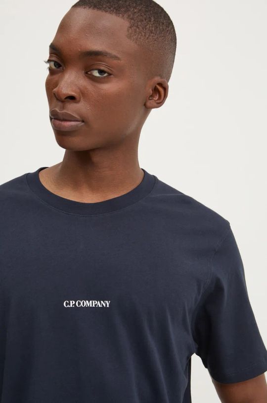 C.P. Company t-shirt bawełniany granatowy 14CMTS048A.006011W