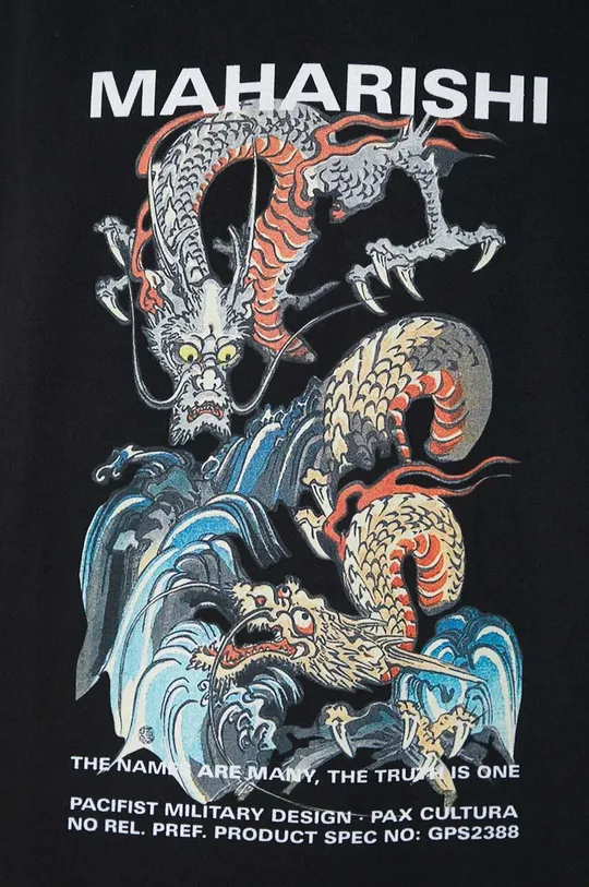 Хлопковая футболка Maharishi Double Dragons Organic T-Shirt