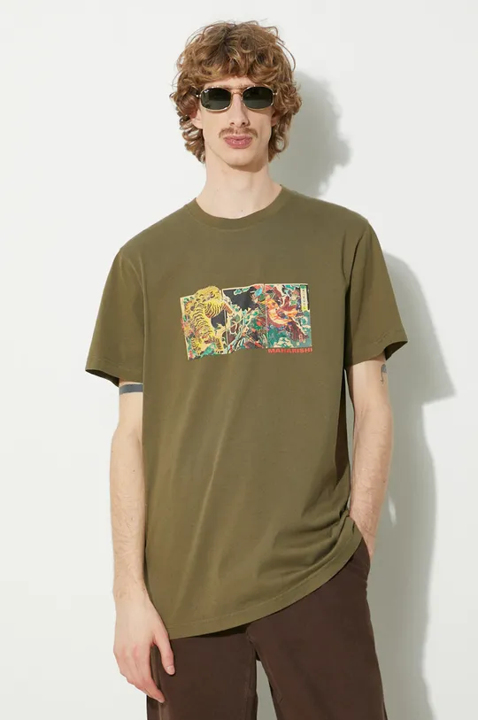 verde Maharishi t-shirt in cotone Tiger Vs. Samurai T-Shirt Uomo