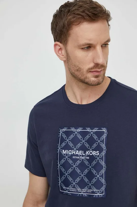 granatowy Michael Kors t-shirt bawełniany