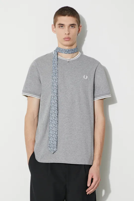 Fred Perry tricou din bumbac gri