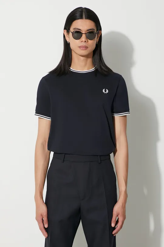 blu navy Fred Perry t-shirt in cotone Uomo