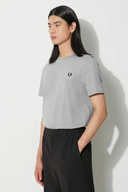 grigio Fred Perry t-shirt in cotone