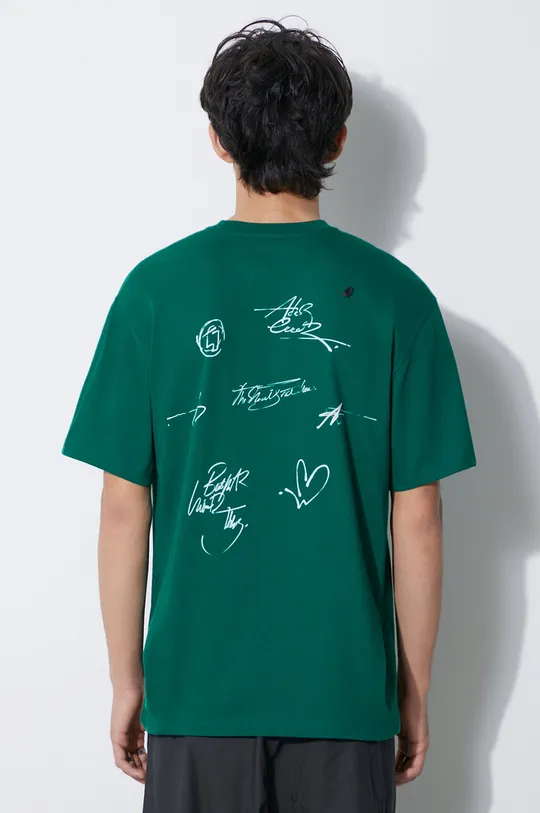 zielony Ader Error t-shirt Twinkle Heart Logo Męski