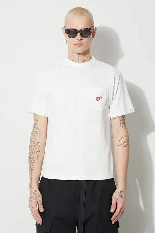 λευκό Βαμβακερό μπλουζάκι Human Made Pocket Ανδρικά
