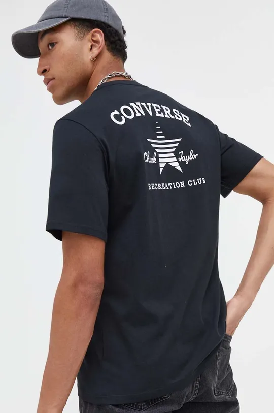 чорний Бавовняна футболка Converse