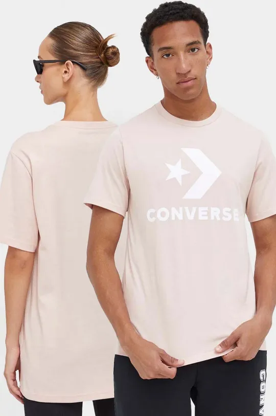 рожевий Бавовняна футболка Converse Unisex