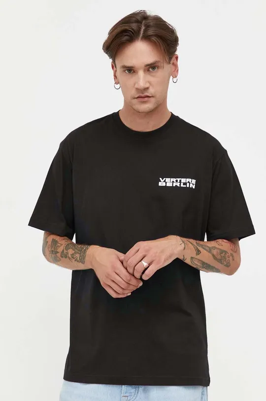 Βαμβακερό μπλουζάκι Vertere Berlin μαύρο