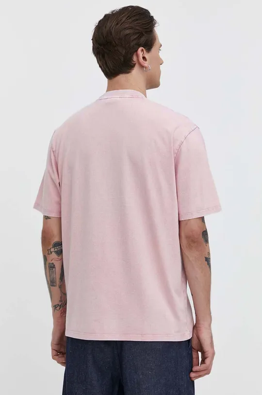 ροζ Βαμβακερό μπλουζάκι Guess Originals