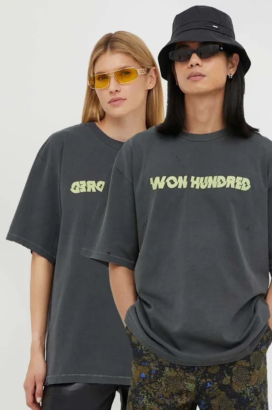 γκρί Βαμβακερό μπλουζάκι Won Hundred Unisex