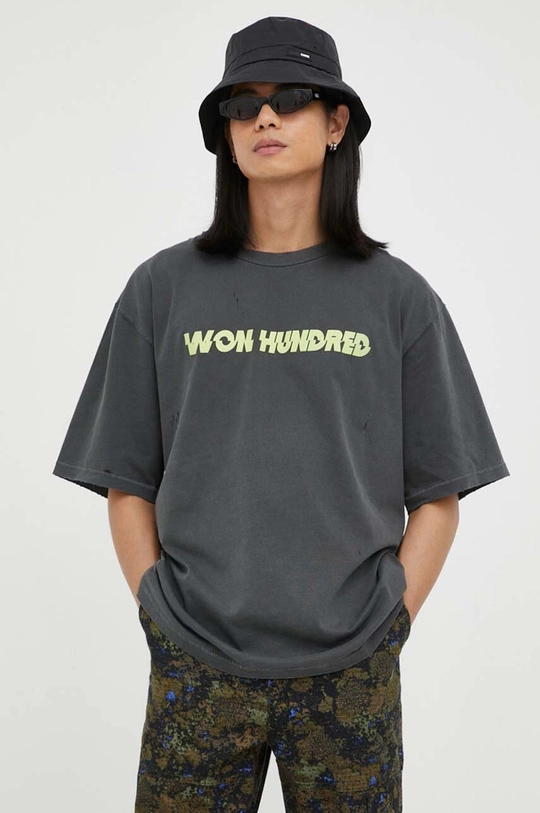 Won Hundred t-shirt in cotone grigio