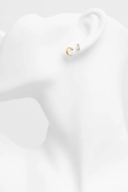 Позолочені сережки Aldo REDOXINN 3-pack Цирконій, Метал покритий золотом 14к
