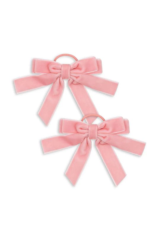 Konges Sløjd elastico per capelli per bambini 2 PACK VELVET DOUBLE BOW ELASTIC pacco da 2 KS101866 rosa AW24