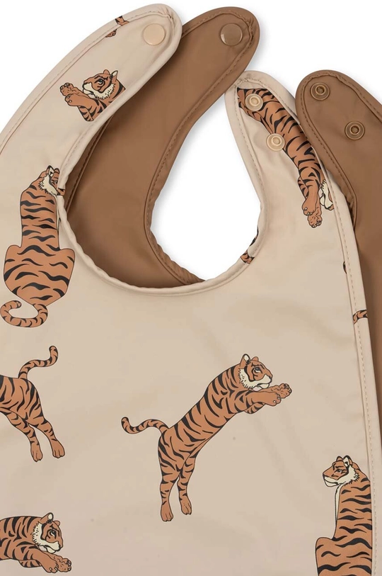 Podbradnjak za bebe Konges Sløjd 2 PACK DINNER BIB 2-pack KS101353 smeđa AW24