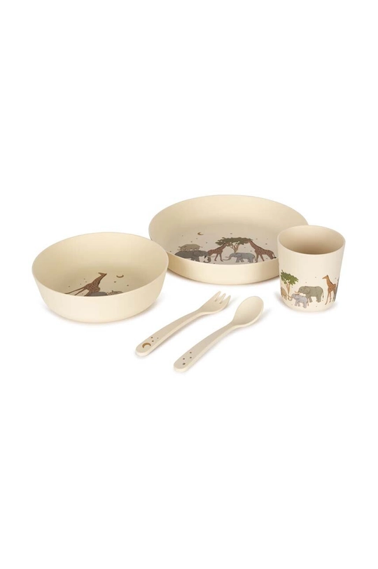 Детски сервиз за хранене Konges Sløjd PLA DINNER SET бежов KS101645