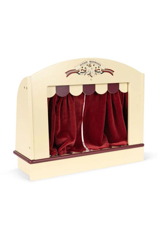 Konges Sløjd drewniany teatrzyk WOODEN PUPPET THEATER FSC KS101749 czerwony AW24