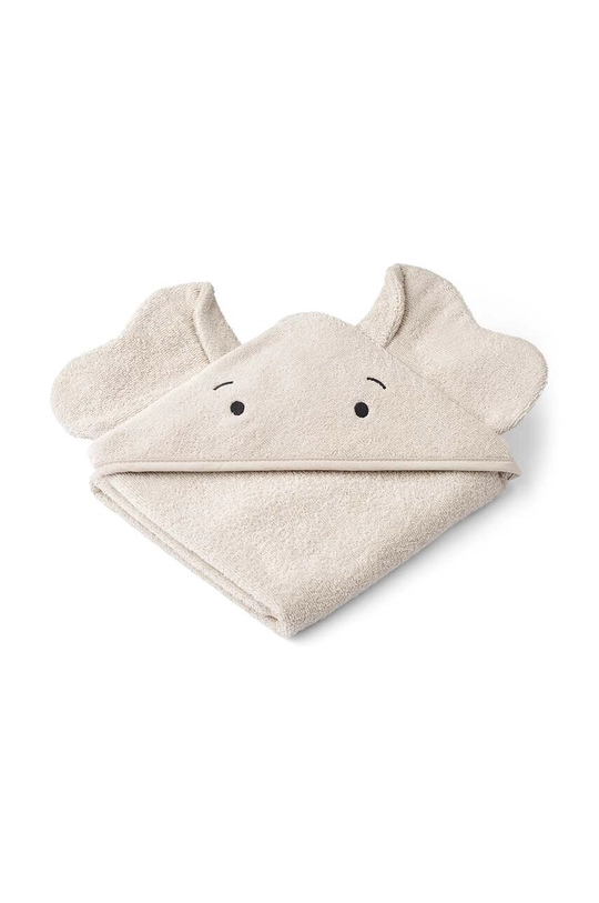 Otroška bombažna brisača Liewood Albert Elephant Hooded towel LW19623 bež AW24