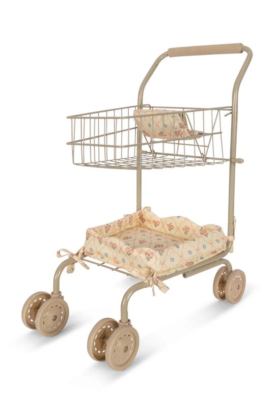 Παιδικό καροτσάκι Konges Sløjd KIDS SHOPPING CART μπεζ KS102012