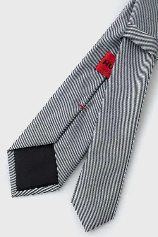 Шелковый галстук HUGO серый