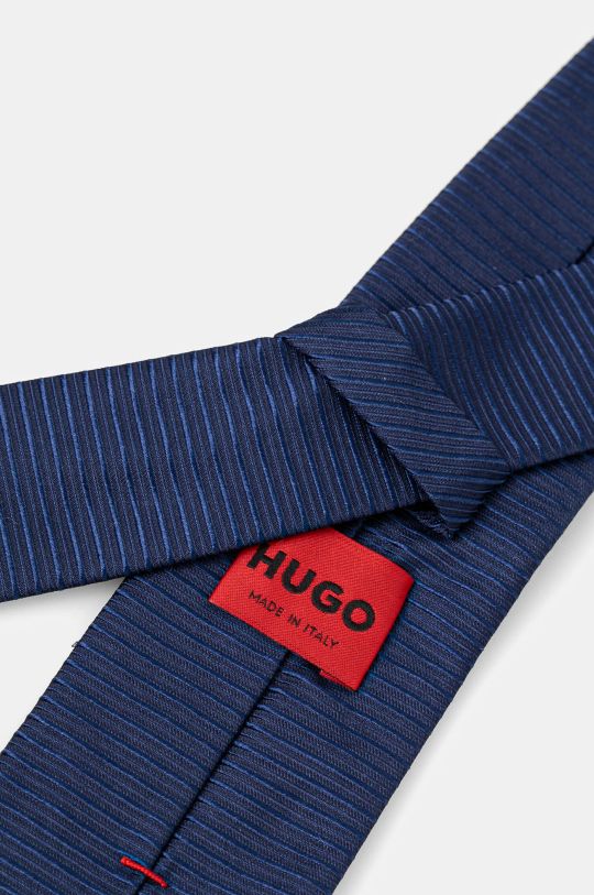 Μεταξωτή γραβάτα HUGO 50527629 σκούρο μπλε AW24