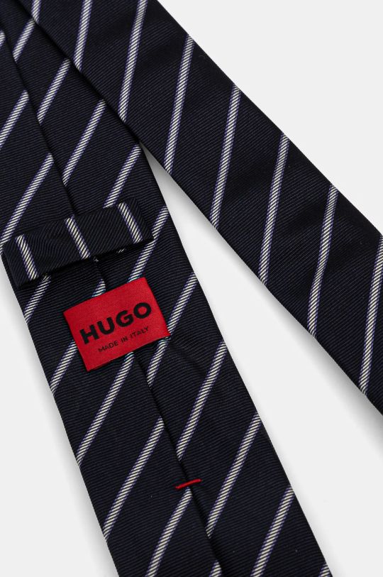 Μεταξωτή γραβάτα HUGO 50527652 σκούρο μπλε AW24