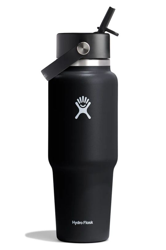 Термічна пляшка Hydro Flask 32 Oz Wide Flex Straw Travel Bottle чорний WT32BFS001