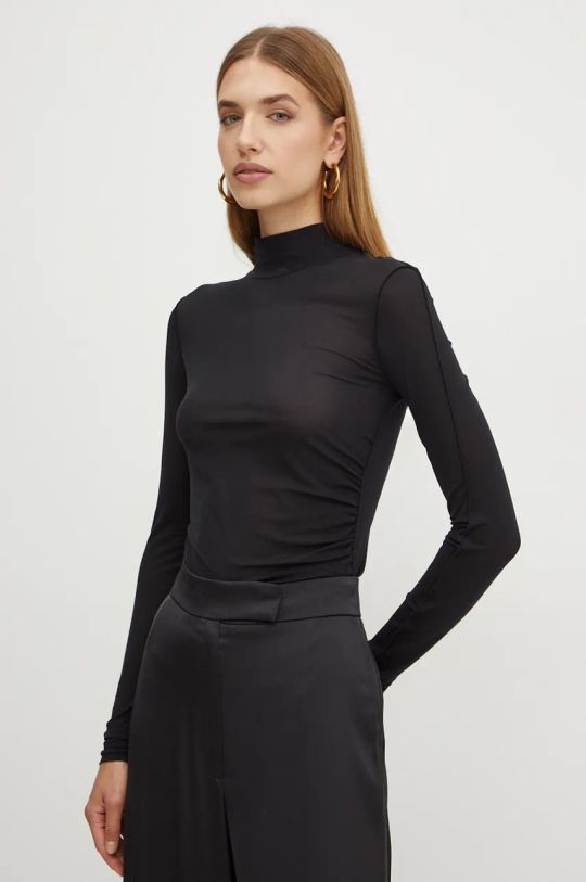 Tričko s dlouhým rukávem Max Mara Leisure slim černá 2426946018600