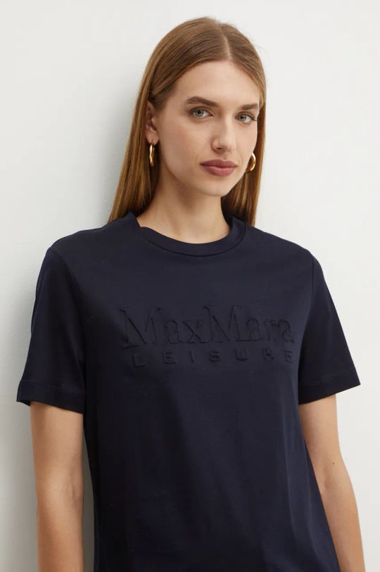 Max Mara Leisure tricou din bumbac bleumarin 2426946038600